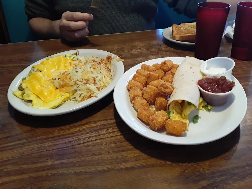 Breakfast Burrito and Chesterton Omelet